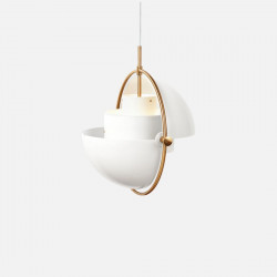 Comly Round Pendant, White [Display]